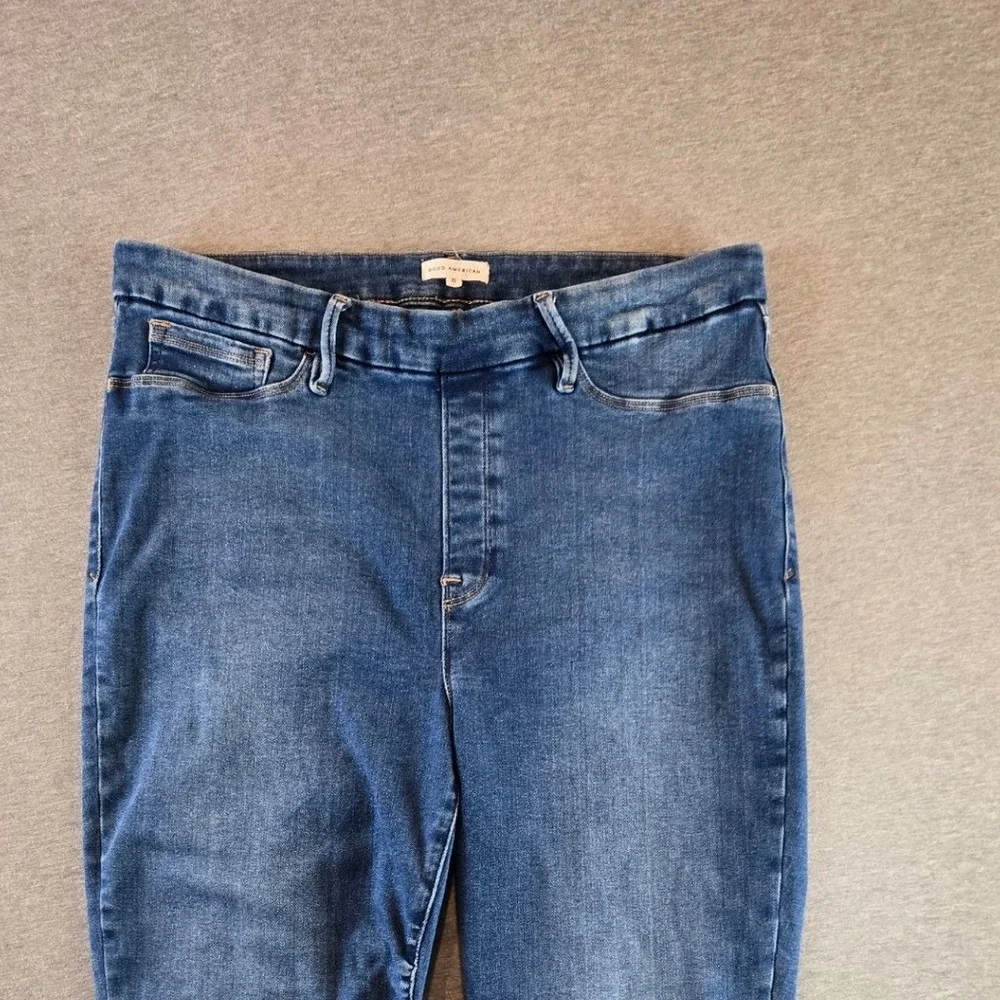 Good American Jeans Womens 5 Blue Good Legs Pull-On Skinny High Rise GLV478T